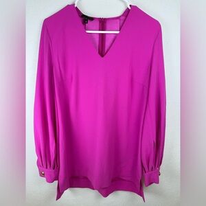 Escada Pink V-Neck Tunic Blouse Size 40 (US 10)